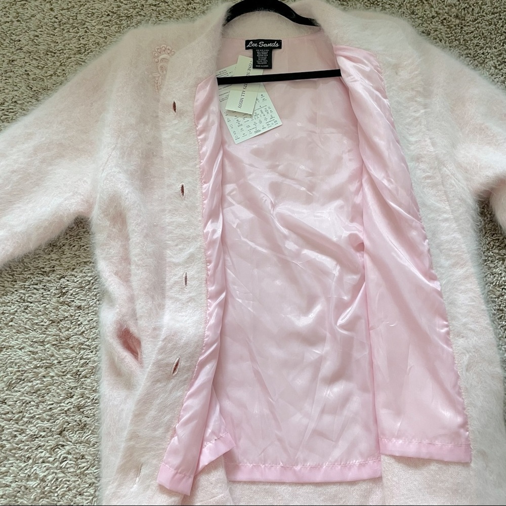 Vintage Angora Hair Knit Oversized Eyelash Jacket - Picture 6 of 16